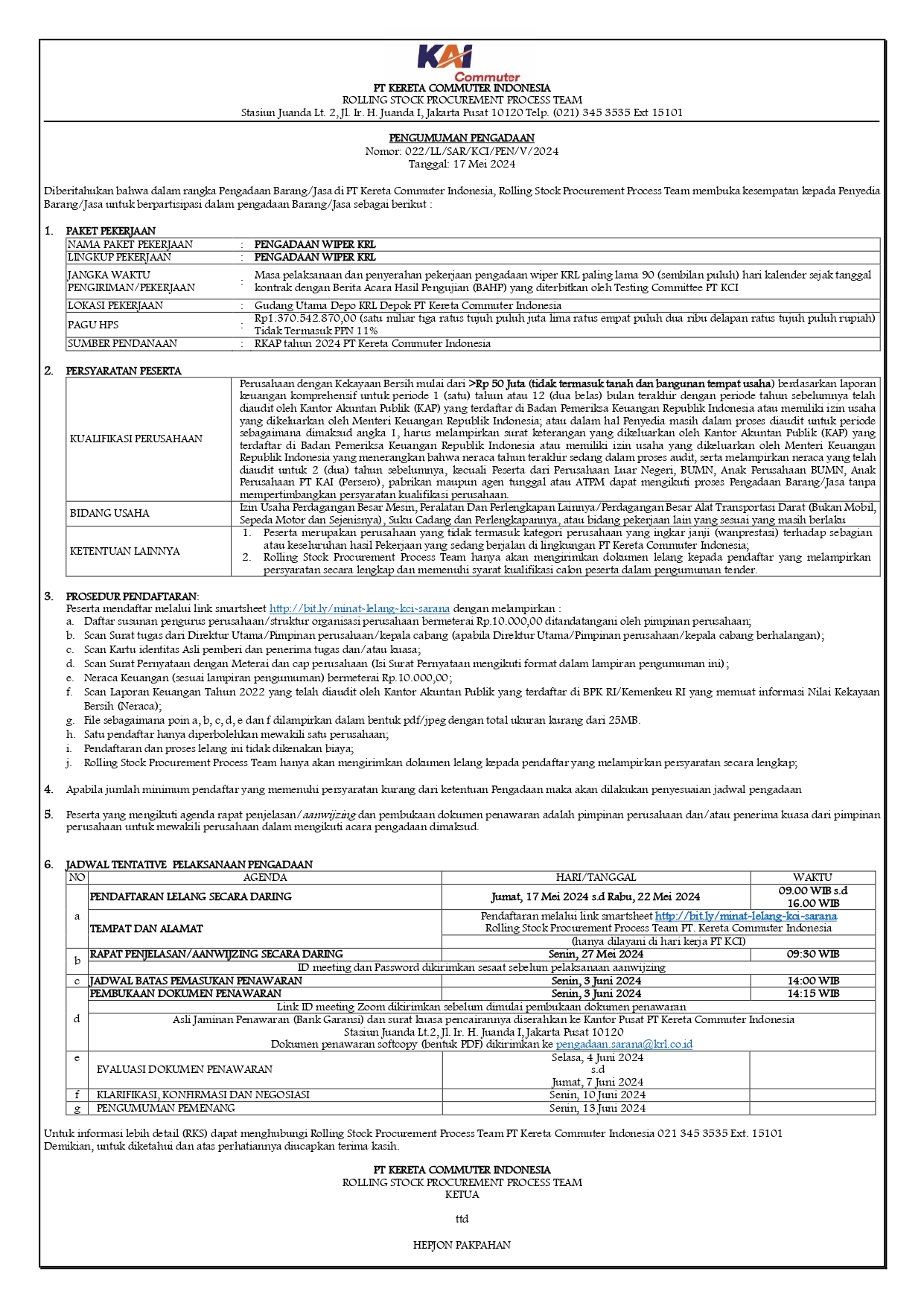 Pengumuman pengadaan wiper krl page 0001 1